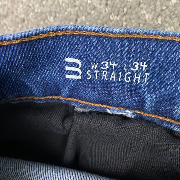 Mott & Bow Straight Jeans Men's 34 x 34 Measures 34 x 32 Blue Straight Leg - Picture 7 of 12